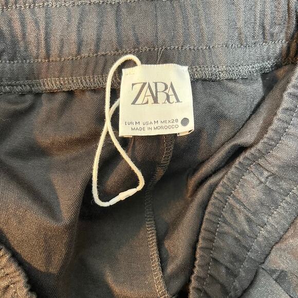 Zara Pull On Jogger Ruched Ankle Pant Women's Sz M - Picture 8 of 9